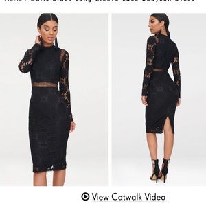 Prettylittlething black dress, Size 8